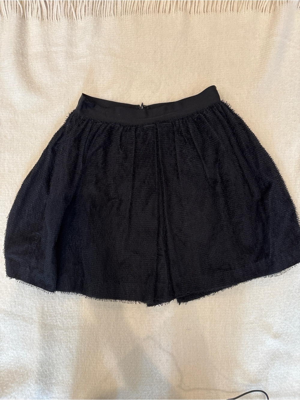 Opening Ceremony Black Textured A-Line Skort